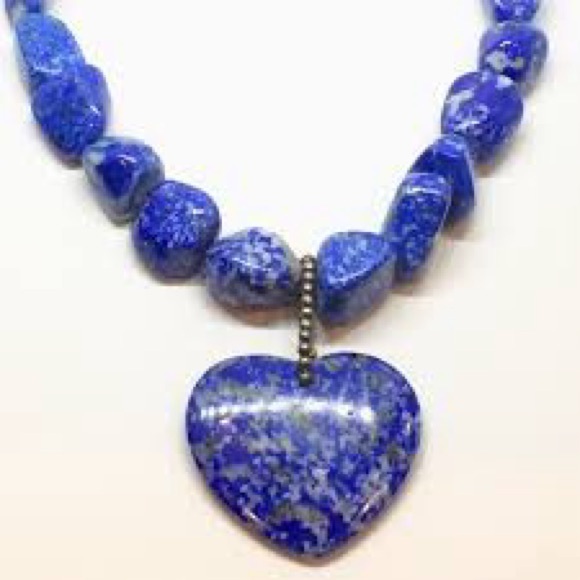 Jay King Jewelry - Jay King Lapis Heart Necklace with Silver setting